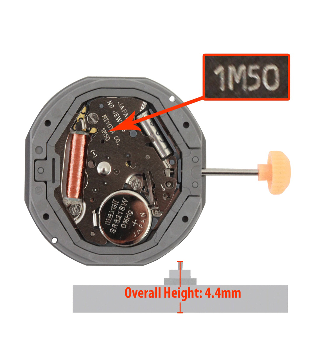 mesin jam miyota 1M50