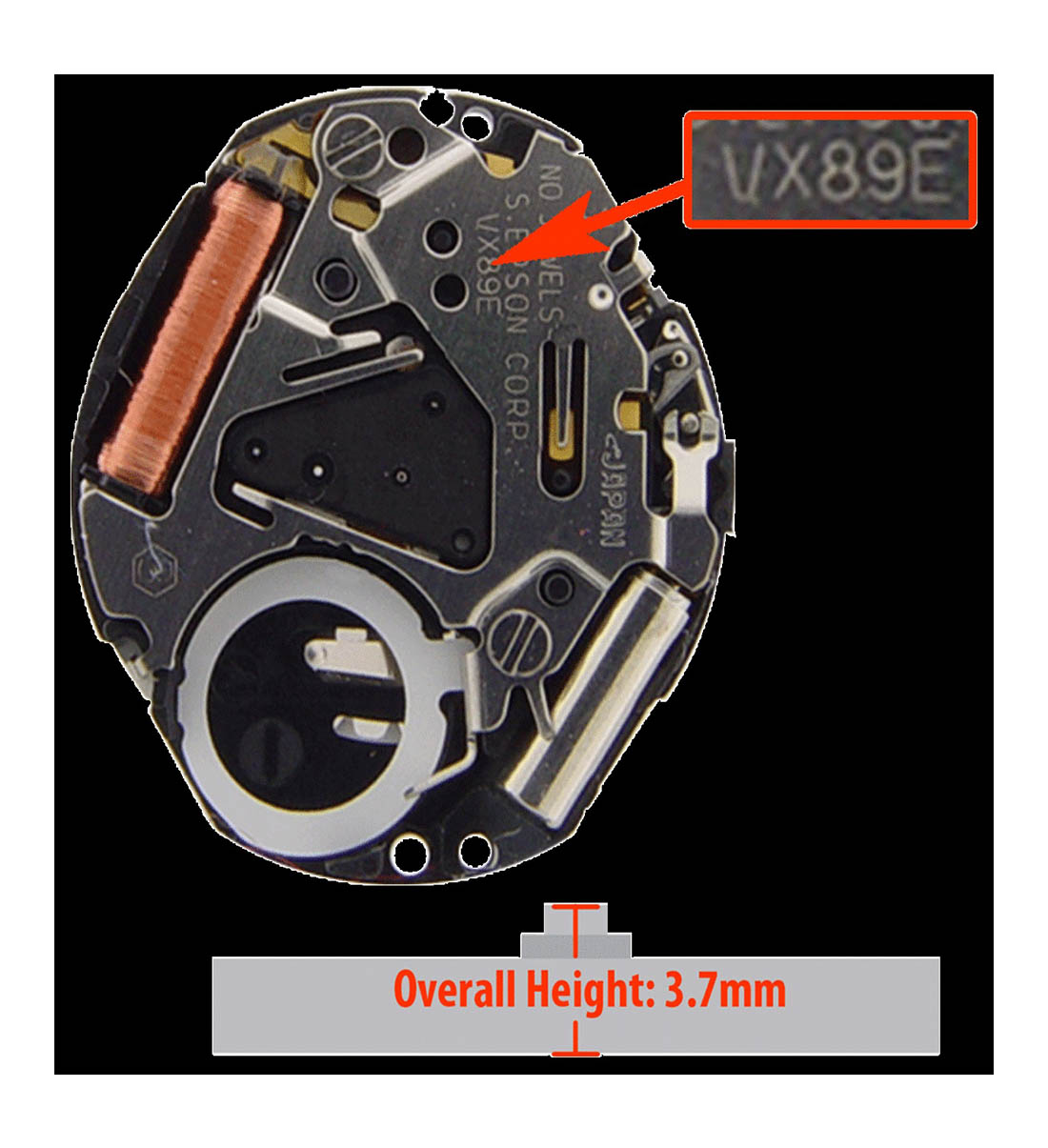 mesin jam seiko VX89